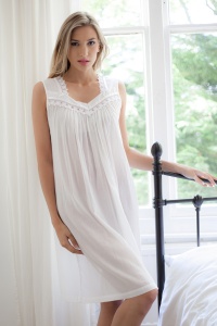 Reta 100% Cotton Voile Sleeveless Nightdress